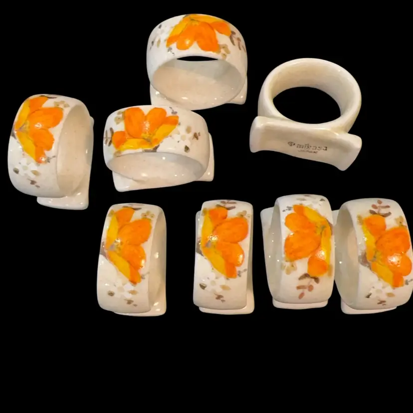Vintage Mikasa Floral Napkin Rings
