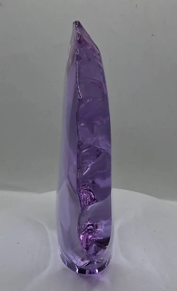 Vintage Zelezny Brod Sklo Art Glass Lilac Neodymium Sculpture/Paperweight , Scarce!