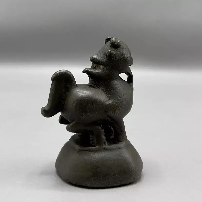 Antique Burmese Opium Weight Figurine Burma Dragon Horse Foo Dog 2.75"