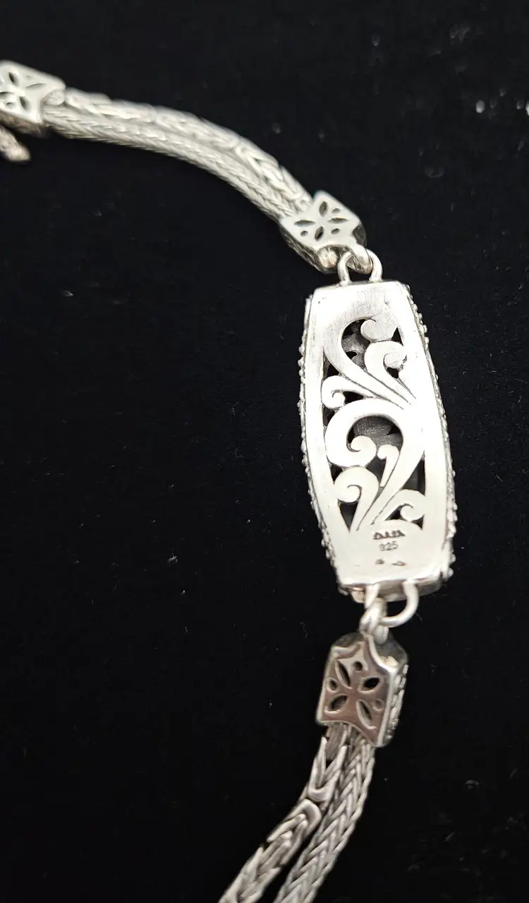 Sarda 925 Filigree Toggle Closure Bracelet