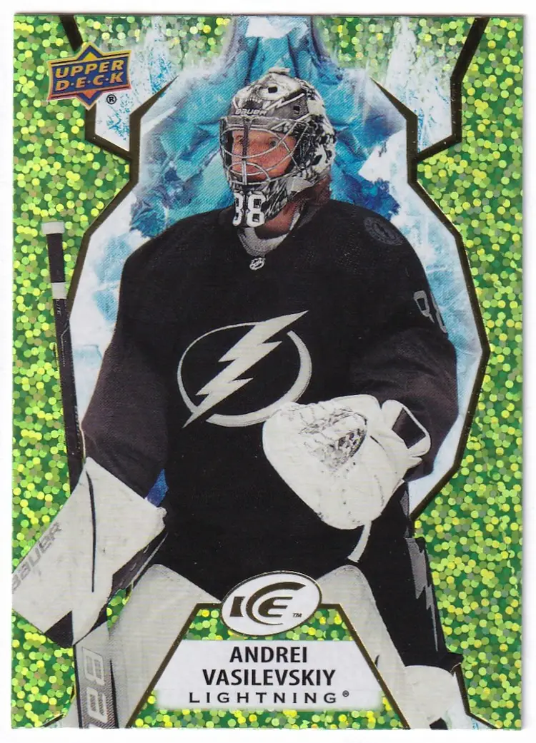 2021-22 Upper Deck Ice Green #86 Andrei Vasilevskiy Tampa Bay Lightning Hockey Card