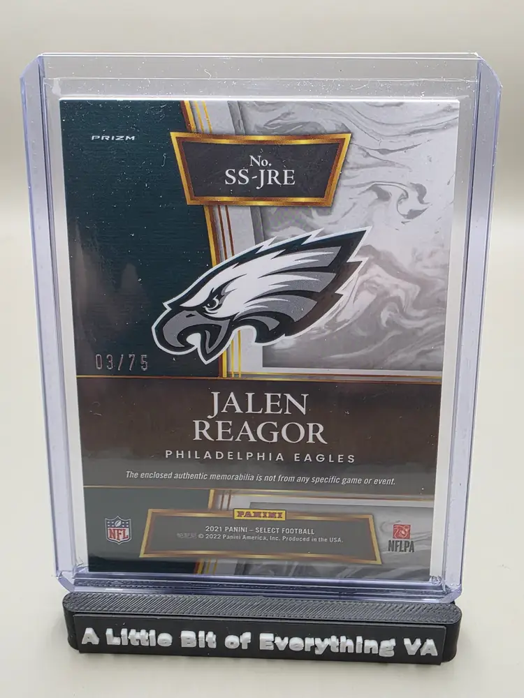 Jalen Reagor 2021 Panini Select - Select Swatches White Prizm #/75