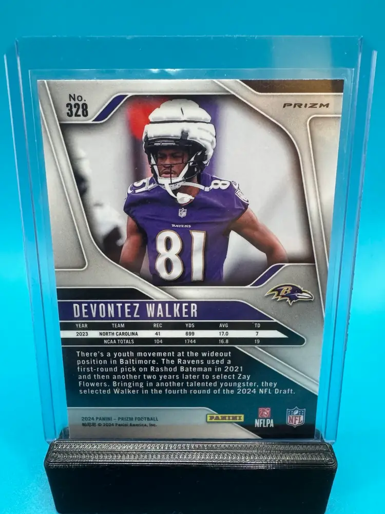 Devontez Walker Prizm Neon Green Pulsar RC Baltimore Ravens
