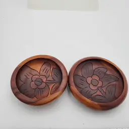 Wooden Teak Bowls Set of 2