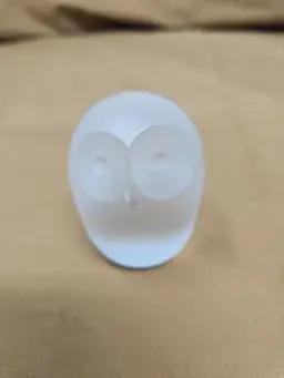 Vintage Hadeland Norway Lead Crystal Glass Owl Modern Art Figurine Paperweight