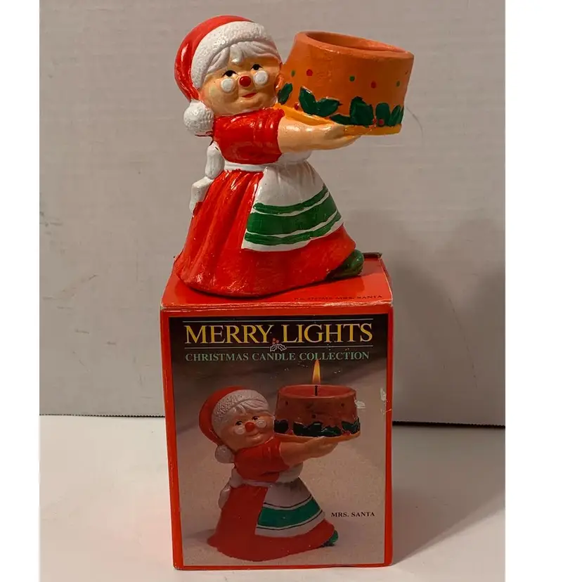 1984 Taiwan Merry Lights Christmas Candle Collection NIB