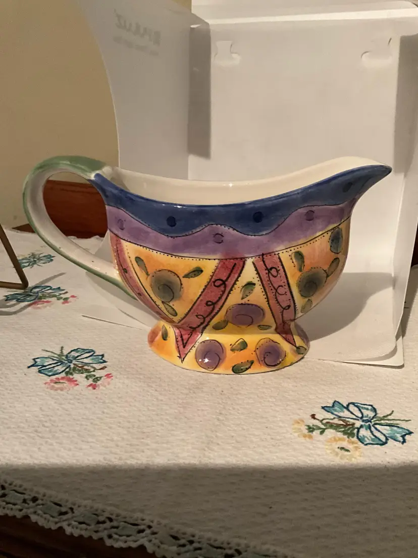 Sango The Sweet Shoppe Vintage Sue Zipkin Gravy Boat Stoneware Retired