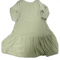 Lucky Brand Dress XL Sage Green Gauzy Cotton Prairie Midi Cottagecore Boho