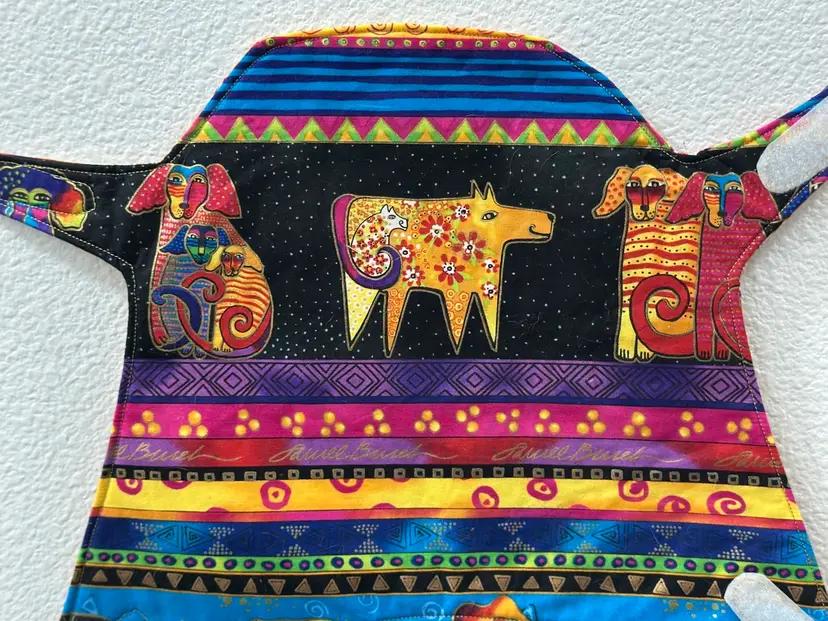 Handmade Dog Cat Coat Jacket Laurel Burch Canine Family Print Jacket coat see dimensions