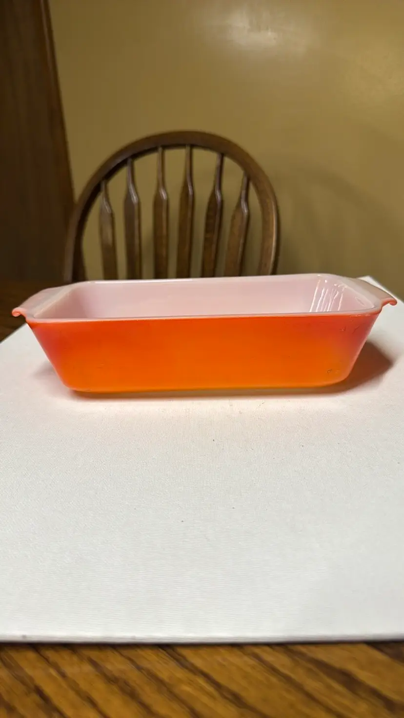 Anchor Hocking Fire-King Flame Orange 1 Qt. Loaf Baking Dish #441