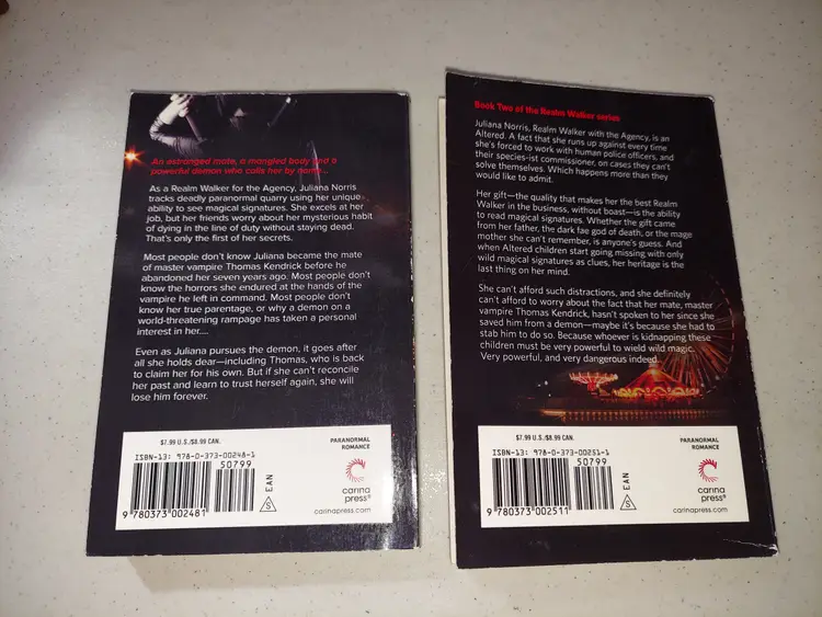 Kathleen Collins 2 paperback LOT Death's Daughter Realm Walker Vampire indy pub