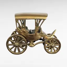 Vintage Metal Carriage Car Music Box