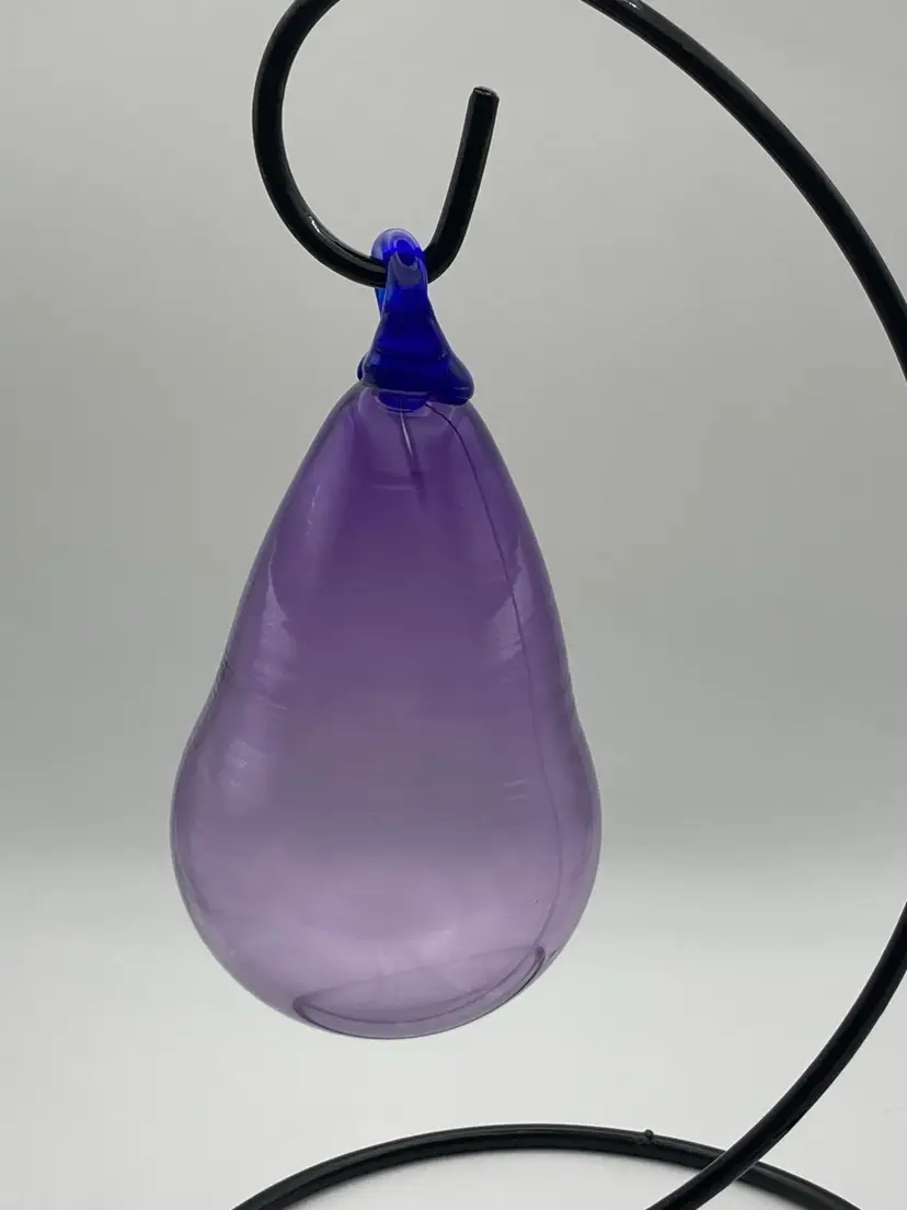 Purple Glass Orb 5β Tall 2 1/2β Wide! Stand NOT Included!