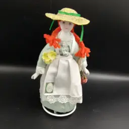 Vtg Anna Of Green Gables Porcelain Doll