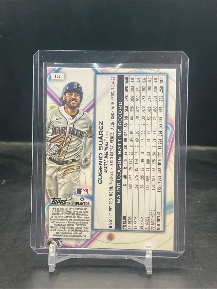 2023 Topps Chrome Cosmic Eugenio Suarez Seattle Mariners