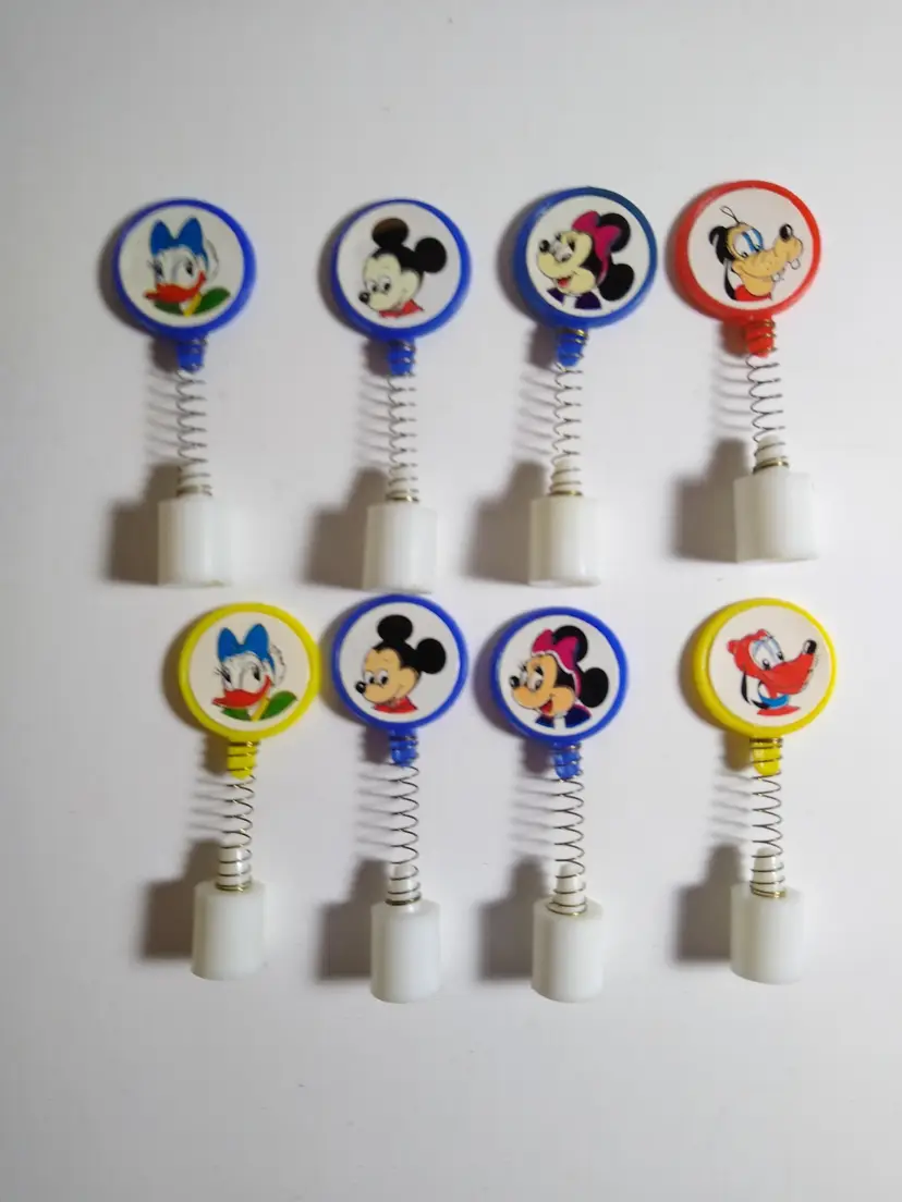 Disney Lot Of 8 Spring Pencil Toppers Goofy Pluto Mickey Minnie Mouse Daisy Duck