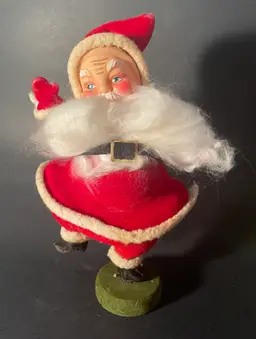 Vintage MCM Dancing Santa Claus Christmas Decoration