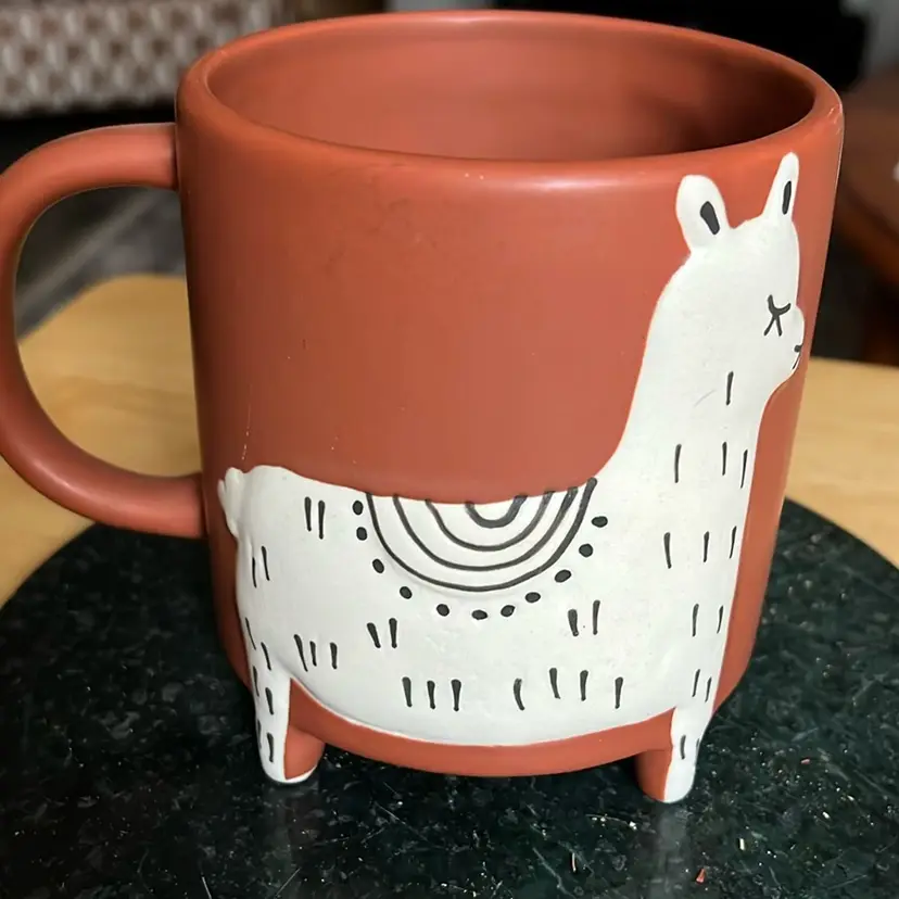 Llama… No More Drama Mug…. Just For Fun🤪🫶🏻 Really Big Flippin’ Footed Mug, Planter, Desk Accessories, Succulents… Use Your Imagination.🤷🏼‍♀️ 4.5” Tall Cats, 4” Across,