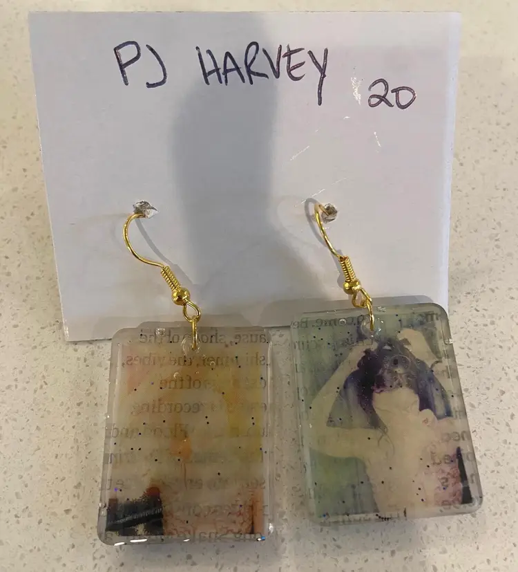 PJ HARVEY handmade resin earrings