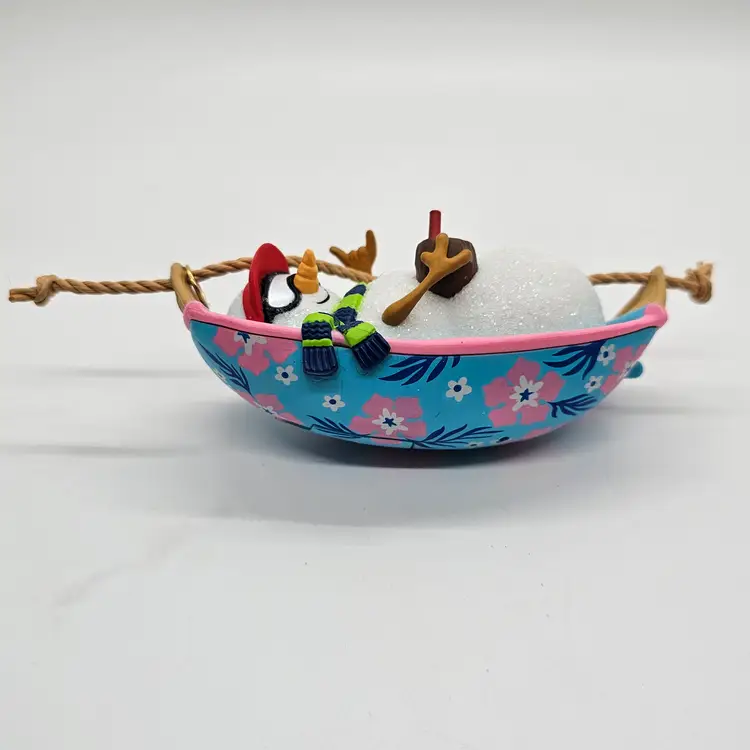 Hallmark Keepsake Ornament Mele Kalikimaka Snowman in Hammock Magic 2017