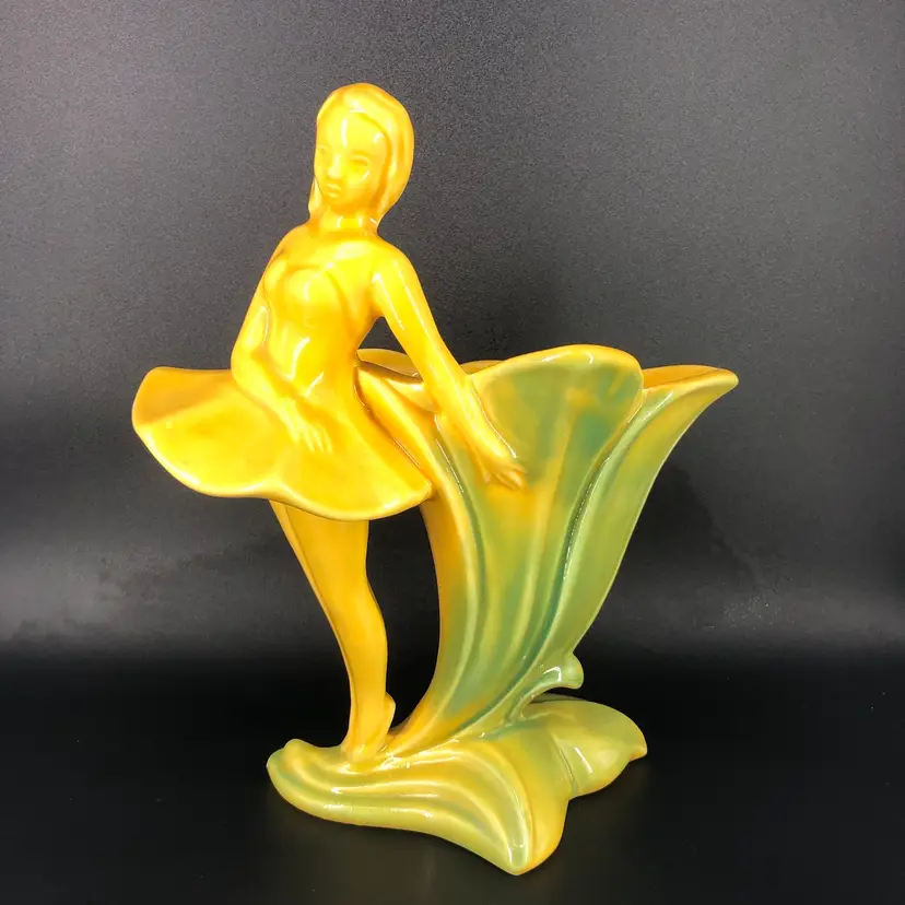 Vintage Haeger Pottery Planter Vase Ballerina Girl