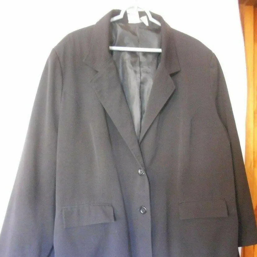 Roaman's Jacket Suit Blazer Size 28W Black unstructured