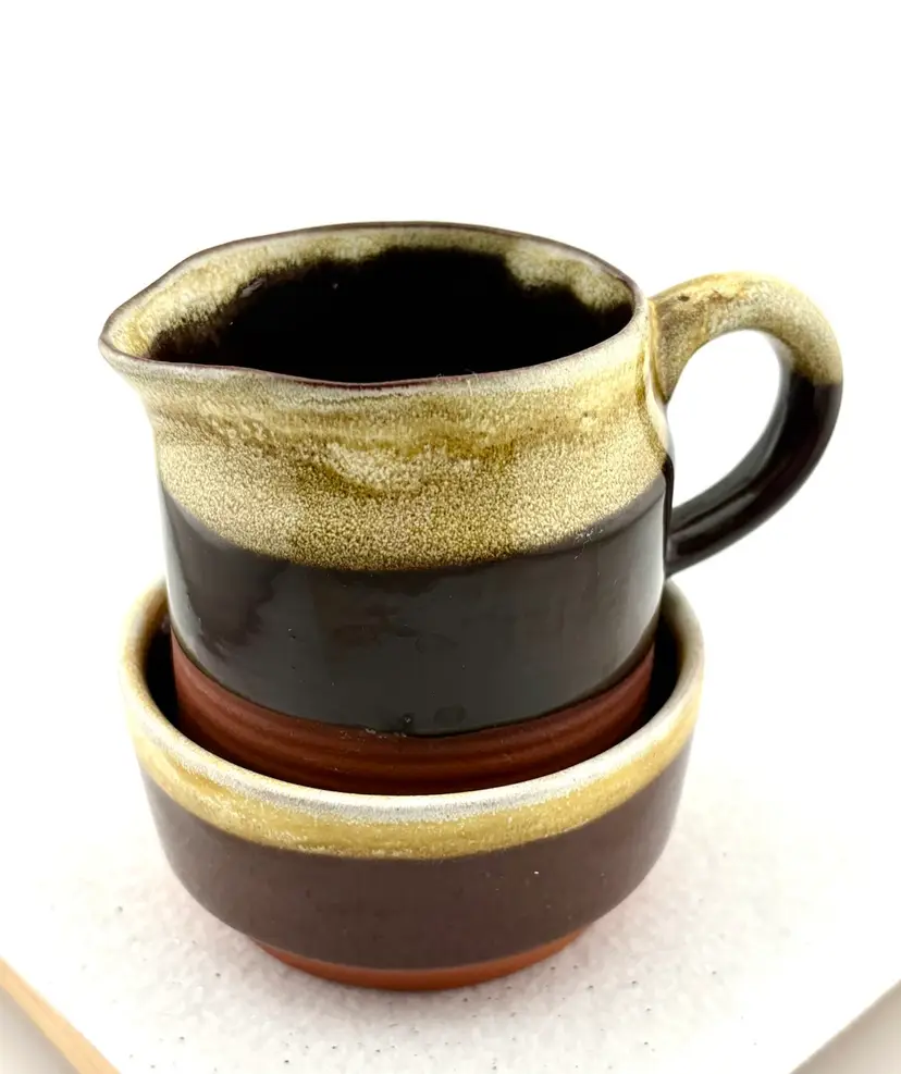 Vintage Pottery Irish Pitcher/Creamer And Ramekin Reto’s Limited