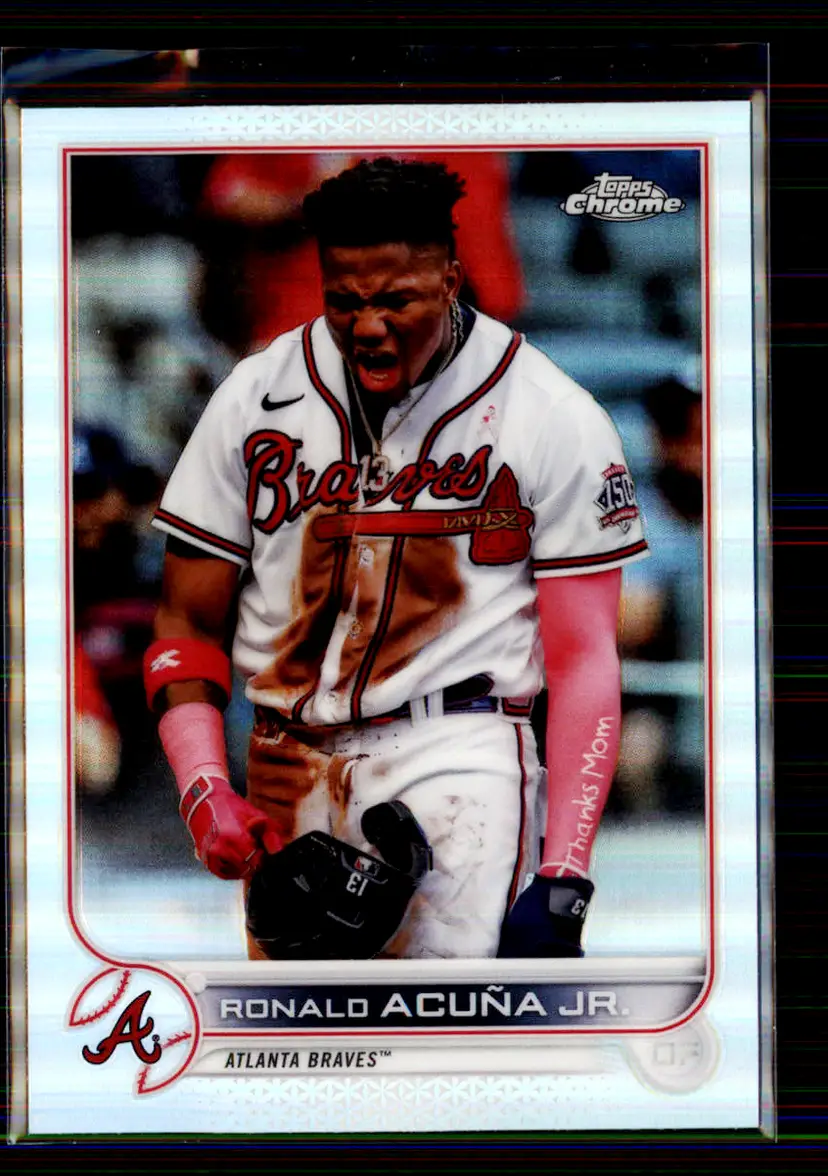Ronald Acuna Jr. 2022 Topps Chrome Refractor #165 - Atlanta Braves - (147-251)