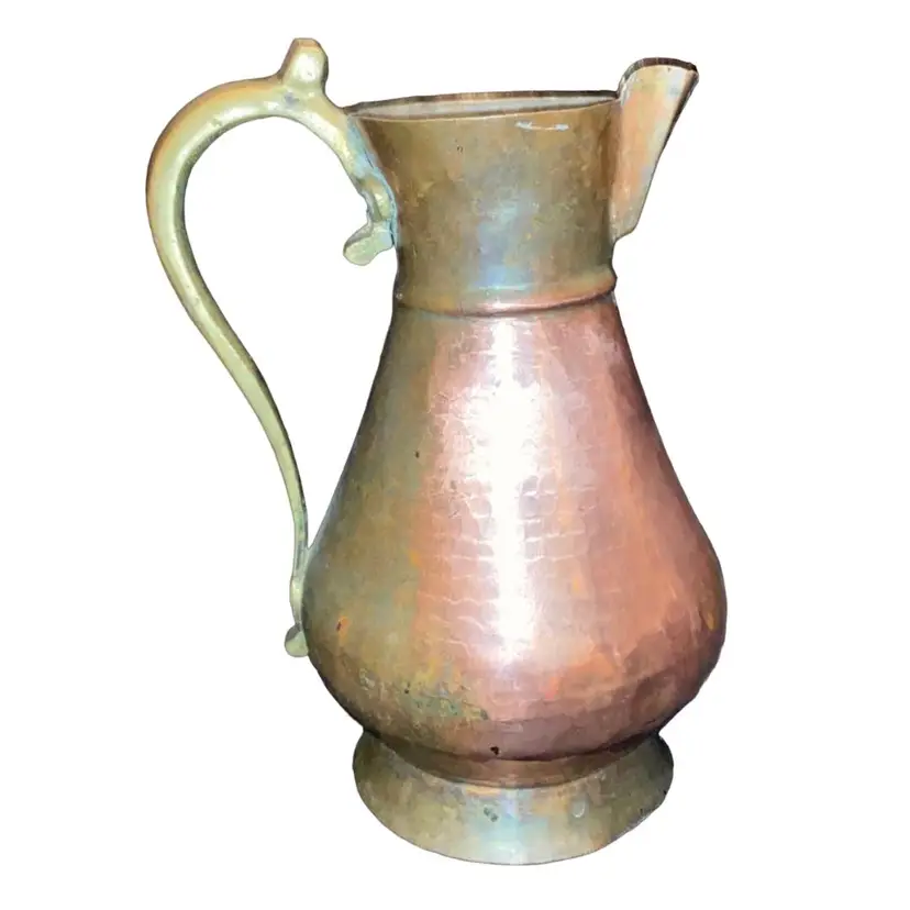 Vintage 8" Hammered Copper Pitcher