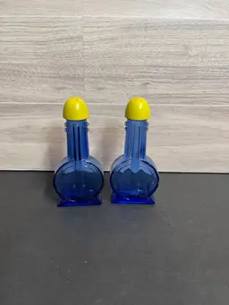 Inv. 2244 Cobalt Blue Glass Banjo Shakers