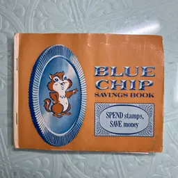Vintage, Blue Chip Savings Stamp Book