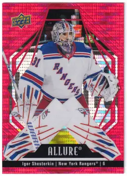 2022-23 Upper Deck Allure Red Rainbow #59 Igor Shesterkin New York Rangers Hockey Card