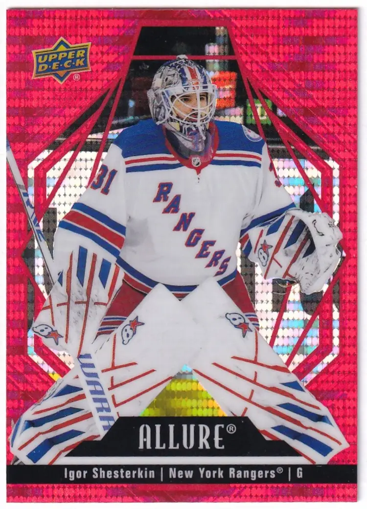 2022-23 Upper Deck Allure Red Rainbow #59 Igor Shesterkin New York Rangers Hockey Card