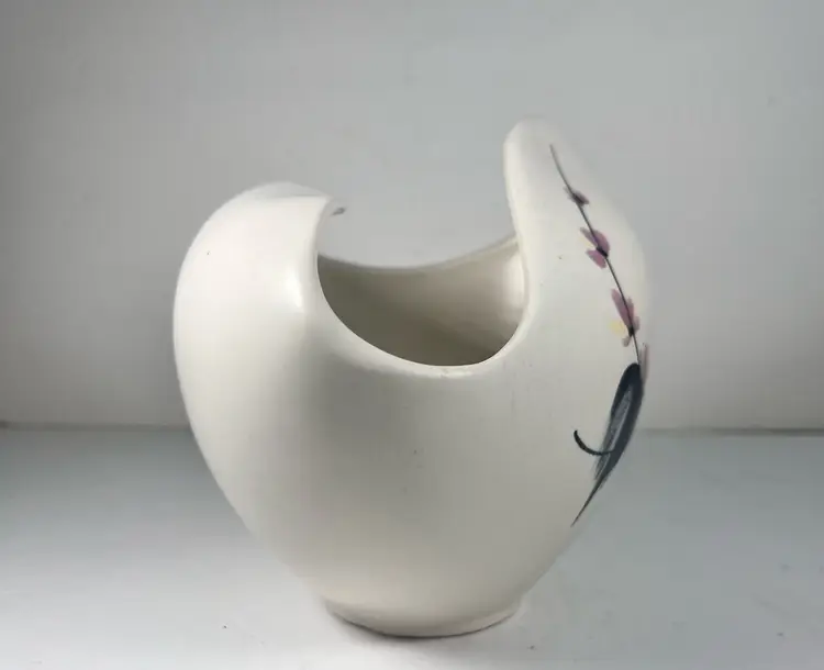 MCM Zeller Keramik Art Pottery Vase Bamboo With Birds/Floral 4126 West Germany