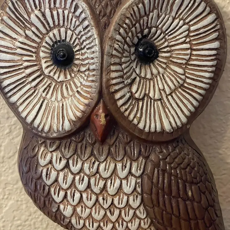Vintage 70's Foam Craft OWL Wall Hanging Home Decor