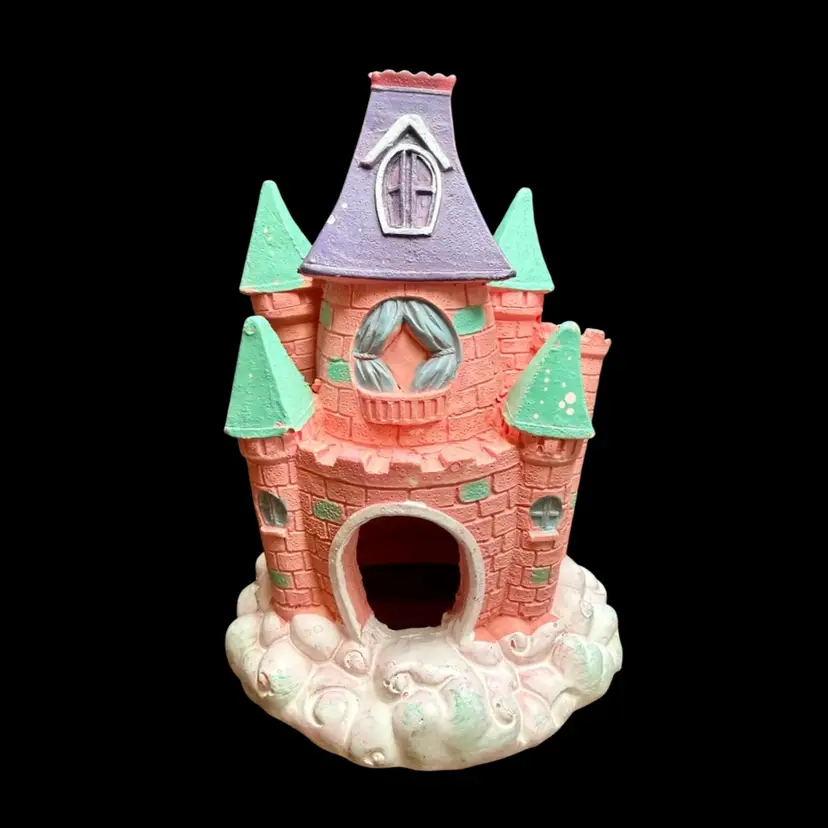 2012 6” Imagitarium Pixie Castle Aquarium Ornament Accessory, Pink