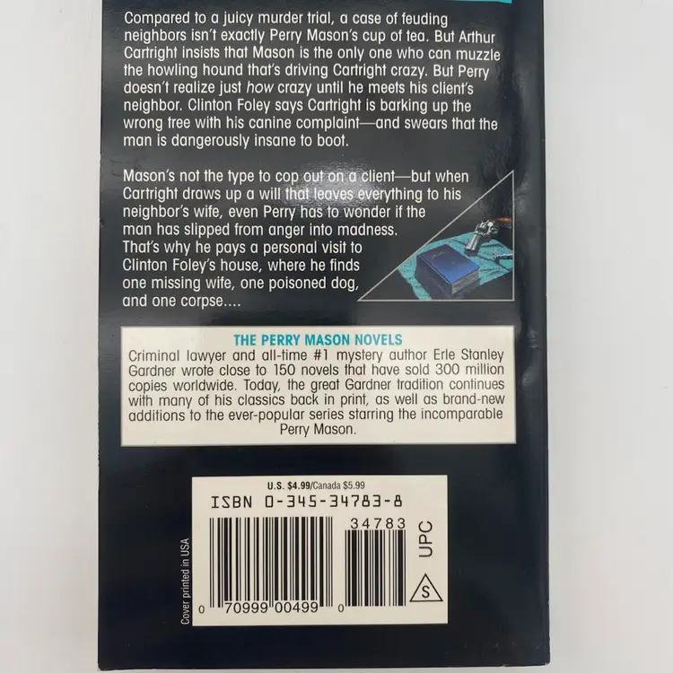 A Perry Mason Mystery: The Case of the Howling Dog by Erle Stanley Gardner Book