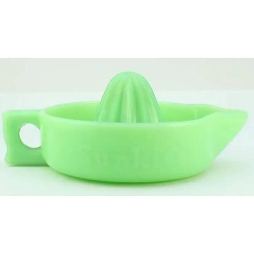 Vintage ORIGINAL, Jadeite Sunkist  Reamer, Less Common Version With The Handle Indent , UV reactive-GLOWS!