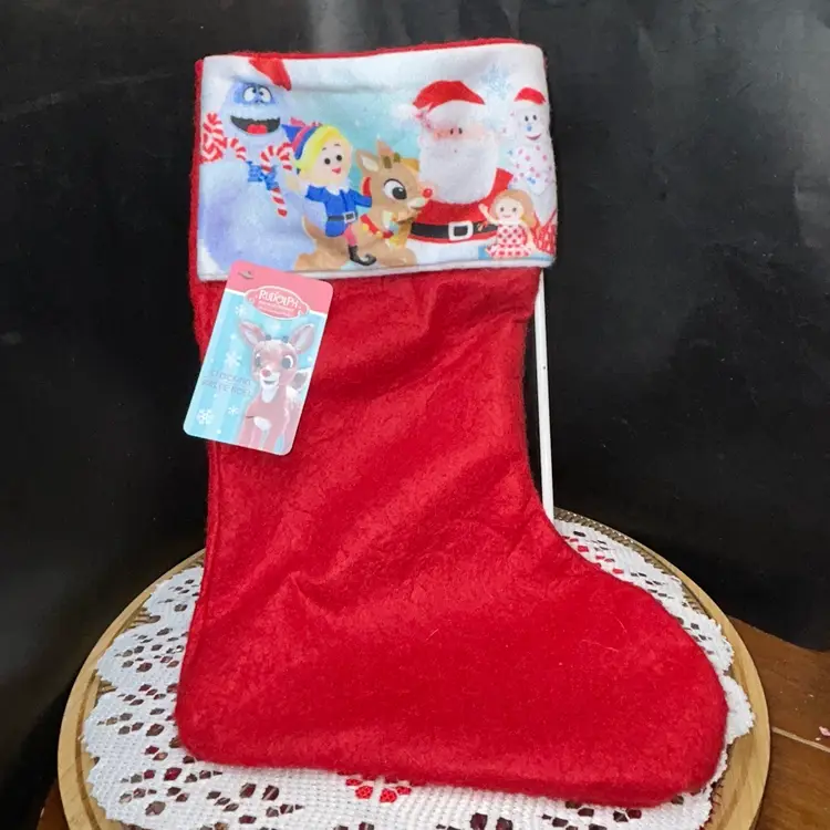 Felt Christmas Stocking Ruz Rudolph The Red-Nosed Reindeer