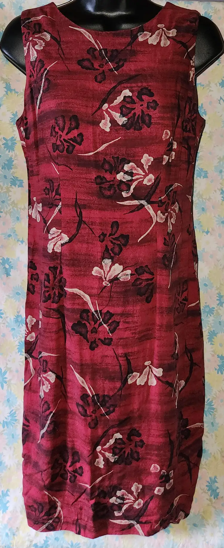 ✨ ️Pretty SAG HARBOR 1980's Floral Rayon Midi Dress ✨️