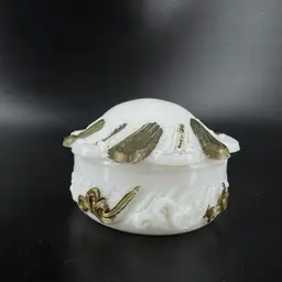 #2 Milk Glass Trinket Box