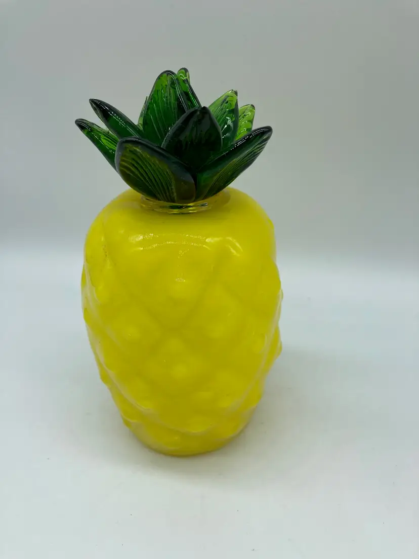 Yellow Glass Pineapple *read