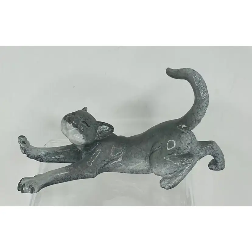 "Stretch" Kitty's Kennel Cat Figurine