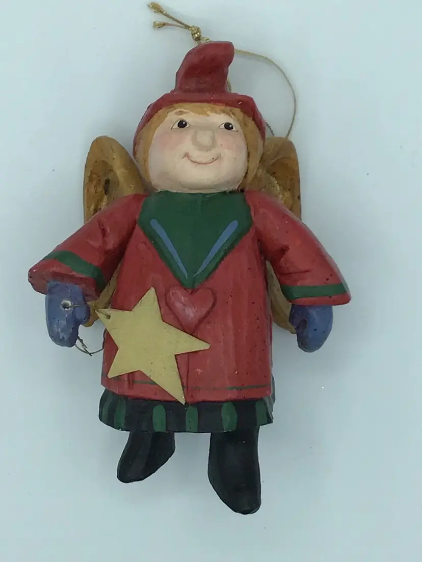 1225-Vintage House Of Hatten Angel With Star Ornament