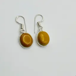 Mookaite Jasper Earrings in Sterling Silver Finish (043)