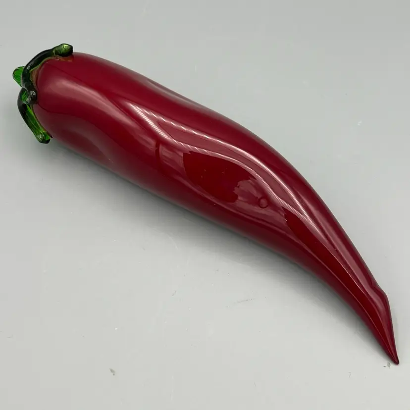 Art Glass Red Chili Pepper Vegetable