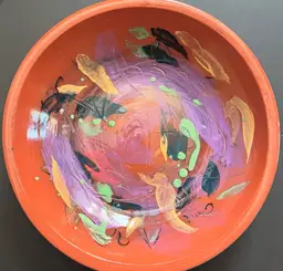 Vintage studio art pottery bowl