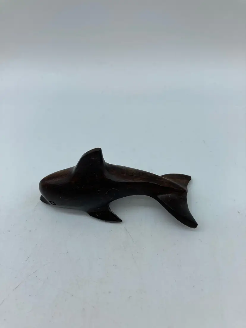 Hand Carved Mini Dolphin made of Ironwood