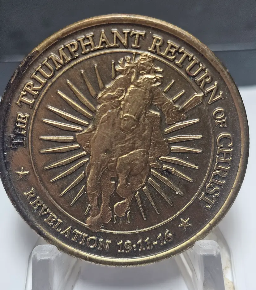 The Prophecy Series Christian Medal Triumphant Return of Christ Revelation 19:11