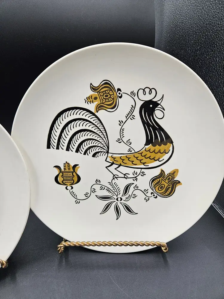 Royal Good Morning Made in USA Plates Set of 2